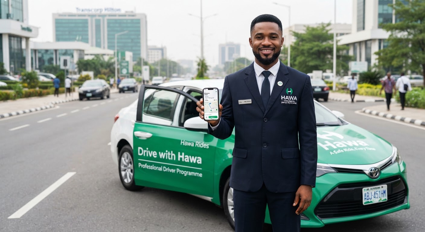 A professional driver beside a HiMC vehicle